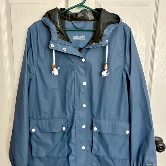 Avalanche Jacket Womens Extra Large Blue Rain Hood Shell Weather Shield - Picture 1 of 6